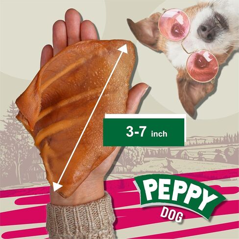 All Natural Pig Ear Slices Dog Treats (7oz) | Protein-Packed | No Preservatives | Promotes Dental Health | Hypoallergenic | Reduces Plaque and Tartar | Perfect Chewiness (7 oz (Pack of 1)) in Kuwait