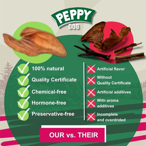 All Natural Pig Ear Slices Dog Treats (7oz) | Protein-Packed | No Preservatives | Promotes Dental Health | Hypoallergenic | Reduces Plaque and Tartar | Perfect Chewiness (7 oz (Pack of 1)) in Kuwait