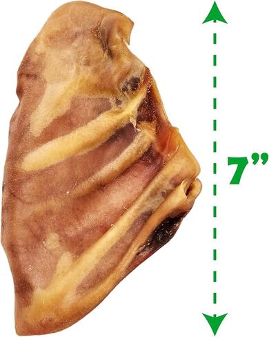 Whole Pig Ears for Dogs Large - 100 Pack Long Lasting Dog Chews - One Ingredient Delicious All Natural Flavor – Easy to Digest Dog Treat for Large Dogs - Great for Teeth and Gums in Kuwait