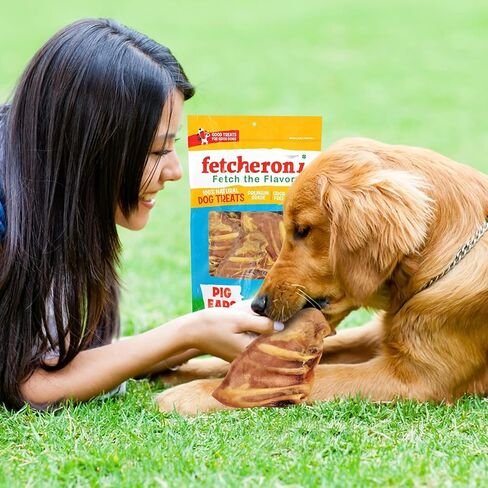 Whole Pig Ears for Dogs Large - 100 Pack Long Lasting Dog Chews - One Ingredient Delicious All Natural Flavor – Easy to Digest Dog Treat for Large Dogs - Great for Teeth and Gums in Kuwait