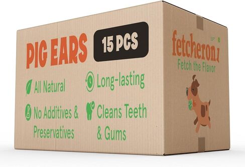 آذان الخنازير الكاملة للكلاب كبيرة - 30 حزمة مضيئة الكلاب طويلة الأمد - الكلب يعامل مكون واحد لذيذ كل نكهة طبيعية - يسهل هضم الكلاب للكلاب الكبيرة - رائعة للأسنان واللثة in Kuwait