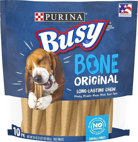 Purina Busy Rawhide Small/Medium Breed Dog Bones, Rollhide - 9 ct. Pouch in Saudi Arabia