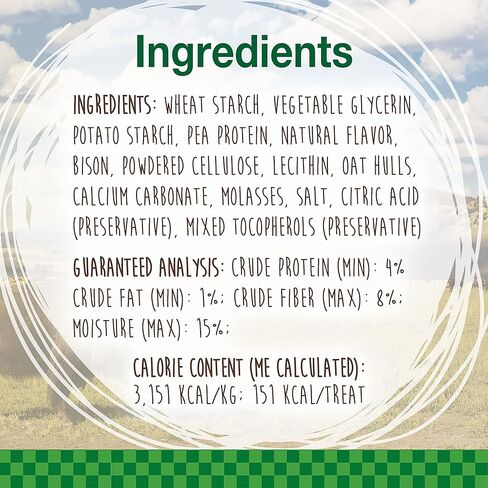 Nylabone Healthy Edibles WILD Natural Long-Lasting Bison Flavor Bone Chew Treats for Dogs, Medium (2 Count) in Kuwait