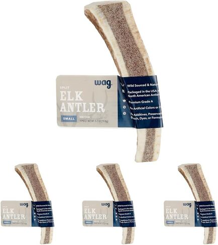 Amazon Brand – Wag Split Elk Antler, Naturally Shed, Medium (Best for Dogs 15-30 lbs) in Saudi Arabia