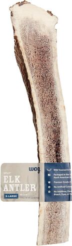 Amazon Brand – Wag Split Elk Antler, Naturally Shed, Medium (Best for Dogs 15-30 lbs) in Saudi Arabia