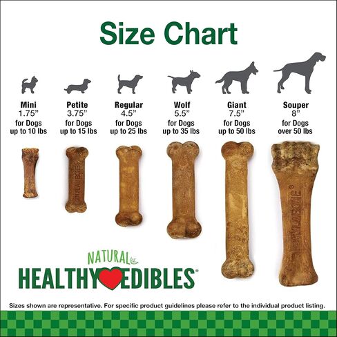 Nylabone Healthy Edibles Natural Dog Chews Long Lasting Bacon Flavor Treats for Dogs, X-Large/Souper (2 Count) in Kuwait