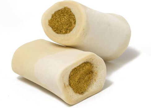 Cadet Stuffed Shin Bone - Highly Digestible, High Protein, Long-Lasting Dog Chew Bone for Aggressive Chewers, Supports Dental Health, - Peanut Butter Flavor, Large (1 Count) in Saudi Arabia