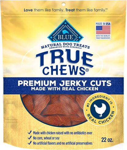 Blue Buffalo True Chews Premium Jerky Cuts Dog Treats with Natural Ingredients Chicken in Saudi Arabia