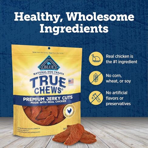 Blue Buffalo True Chews Premium Jerky Cuts Dog Treats with Natural Ingredients Chicken in Saudi Arabia