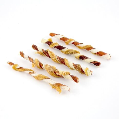 Good'n'fun Triple Flavor Twists ، عصي مضغ الكلاب ، الدجاج الممتاز ولحم البقر. in Kuwait