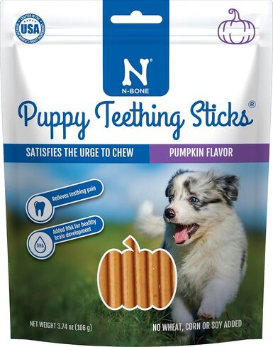 N-Bone Puppy Teething Sticks Peanut Butter Flavor, 3.74-oz Bag in Saudi Arabia