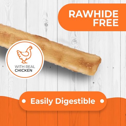 Canine Naturals Chicken Recipe Chew - Rawhide Free Dog Treats - Made From USA Raised Chicken - All-Natural and Easily Digestible - 40 Pack of 5 Inch Stick Chews in Kuwait
