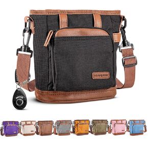 Beau & Fur Dog Treat Pouch with Dog Clicker للتدريب-حقيبة معالجة الكلاب الخالية من اليدين مع إغلاق مغناطيسي ، أكياس متعددة الجيب