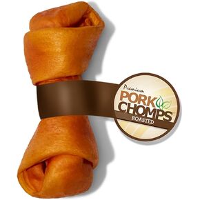 Pork Chomps Roasted Pork Skin Dog Chew, 11-inch Knot, 1 Count