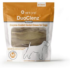 vetone DuoClenz Enzyme Coated Dental Chews for Medium Size Dogs 30 Count