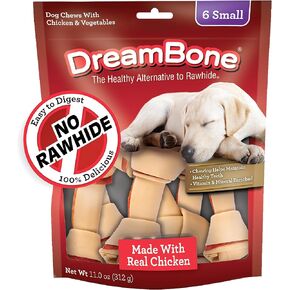 DreamBone Vegetable & Chicken Dog Chews, Rawhide Free, Small, 10-Count
