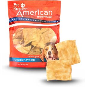 Pet Factory American Beefhide Chips Dog Chew Treats - Chicken Flavor, 32 oz