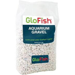 GloFish aquarium Gravel 5 Pounds, White, Complements GloFish Tanks (29022)