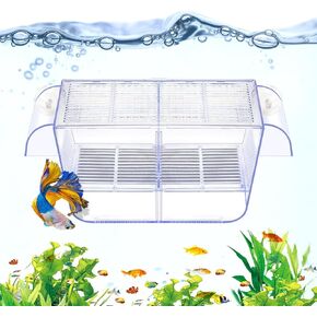 DaToo Fish Breeding Box Aquarium Holding Tank Transparent Fish Isolation Box Acclimation Hatchery Incubator Breeder for Betta Shrimp Clownfish Guppy in Saudi Arabia