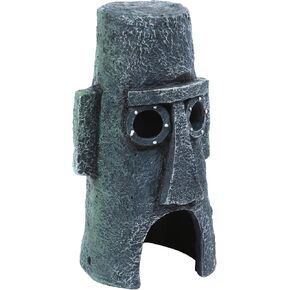 Penn-Plax Spongebob Squarepants Squidward’s Easter Island Home - Officially Licensed Aquarium Ornament - Medium (SBR11)