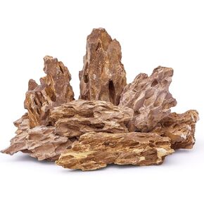 6 Natural Aquarium Rocks 6" to 8" Perfect Rocks for Aquariums, Landscaping Model,Tank Decoration, Amphibian Enclosures-Dragon Stones