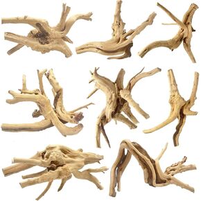 Natural Large Coral Driftwood for Aquarium Fish Tank Decorations Reptile Decor, Assorted Driftwood Branch 7-11" Pack of 3