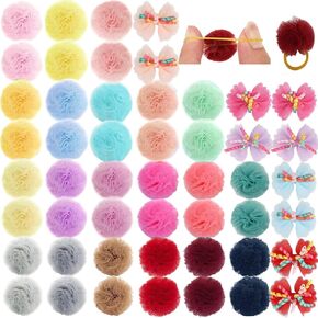 yxiang 100pcs إكسسوارات Pet Pet Pet - أقواس الشعر البولكا الأصلية مع أشرطة مطاطية للكلاب الصغيرة والجرو مثل يوركيس - 50 زوجًا in Kuwait