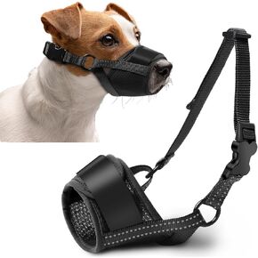 Dog Muzzle, Soft No Barking Bite Mesh Muzzles for Large Sized Dogs Anti Chewing, Breathable Muzzle for German Shepherd Labrador/Golden Retriever, etc, Suit for Grooming Vet Allows Panting Drinking