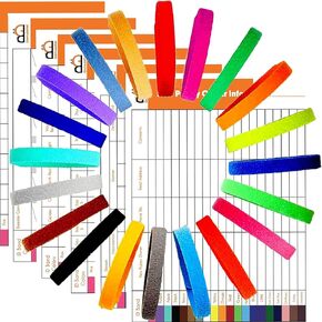 GAMUDA Newborn Puppy Collars, Record Keeping Charts, Super Soft Nylon Whelping Puppy Collars, Adjustable Litter Collars for Pups Assorted Colors, Identification Collars (13.80 inches, Solid)