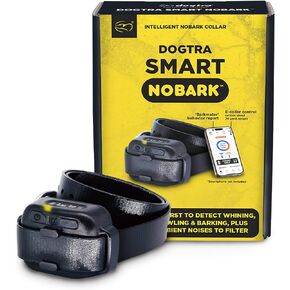 Dogtra Smart NOBARK, detects Whining and Barking, App Control e-Collar, Usage Notification, Behavior Report, Waterproof(IPX9K), 30 Yard Range, Compact Size for 10lbs Dogs, Triple Detection Accuracy.