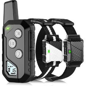 Dog Shock Collar with Remote Control, Dog Training Collar for 2 Dogs, Waterproof Dog Training Collar with Remote, 3 Training Modes, Rechargeable Electric Training Collar Breed