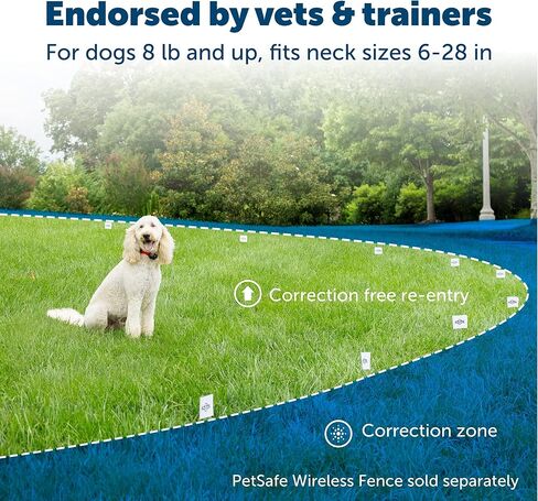 PetSafe Wireless Pet Containment System Receiver Collar for Dogs, Wireless Dog Collar Waterproof Material, Fits Small, Medium, Large Pets, Electric Fence Receiver Collars (Red and Black) in Kuwait