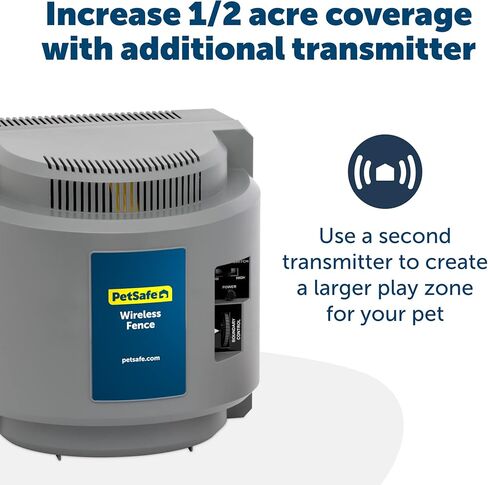 PetSafe Wireless Pet Containment System Receiver Collar for Dogs, Wireless Dog Collar Waterproof Material, Fits Small, Medium, Large Pets, Electric Fence Receiver Collars (Red and Black) in Kuwait