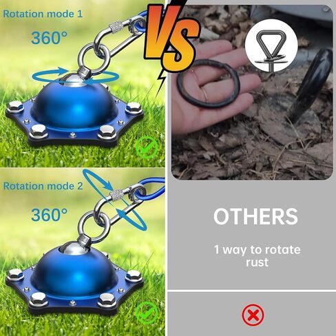 TOPKNOT Dog Tie Out Cable and Stake for Camping,360°Swivel Dog Run- No Tangle,with 30FT Heavy Duty Cable,Dog Runner for Yard Rust Proof Can Hold 2 Dogs- Up to 150LBS,Ideal for Outdoor Camping in Kuwait