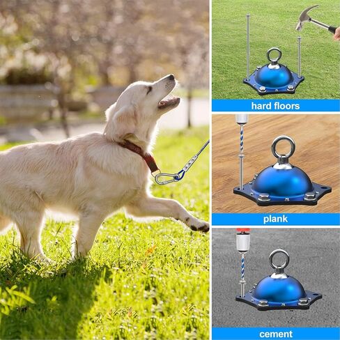 TOPKNOT Dog Tie Out Cable and Stake for Camping,360°Swivel Dog Run- No Tangle,with 30FT Heavy Duty Cable, Runner for Yard - Up to 150LBS,Ideal for Outdoor Camping in Saudi Arabia