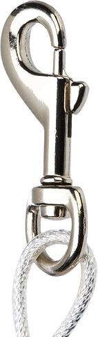 Amazon Basics Tie-Out Cable for Dogs up to 90lbs, 25 Feet, White in Kuwait