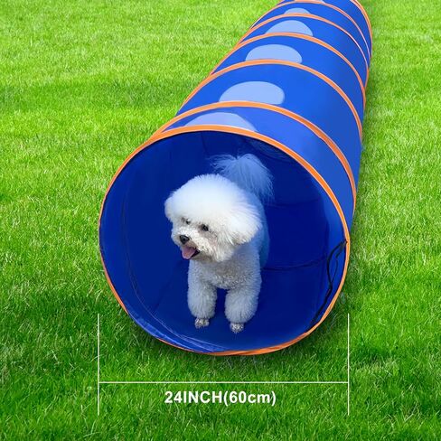 Dog Agility Tunnel, Dog Agility Equipment, Dog Agility Training with Carry Bag (Blue) in Saudi Arabia
