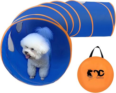 Dog Agility Tunnel, Dog Agility Equipment, Dog Agility Training with Carry Bag (Blue) in Saudi Arabia