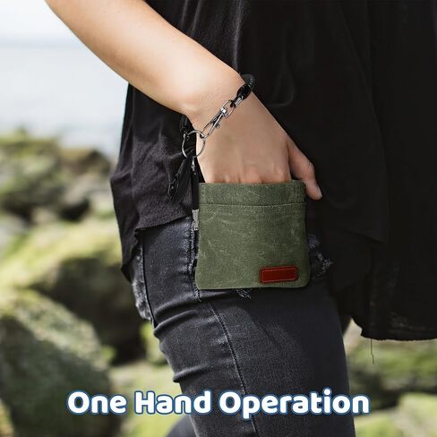 Dog Treat Pouch Training Kit for Keychain, Small Puppy Treat Bag with Clip for Leash on The go, Hands Free Auto Closure Pouches with Dog Clicker and Silent Whistle for Pet Training in Saudi Arabia
