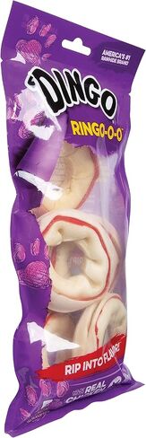 Dingo Ringo-o-o 5 Count, Ring-Shaped, Rawhide Chew For All Dogs in Saudi Arabia