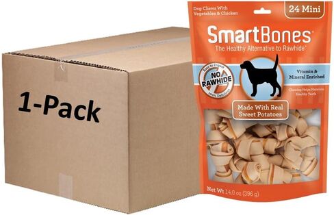 SmartBones Mini Chews with Real Sweet Potato 32 Count, Rawhide-Free Chews for Dogs in Saudi Arabia