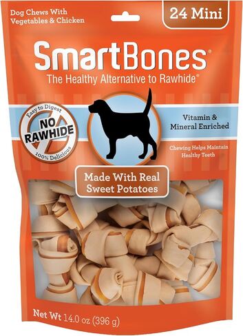 SmartBones Mini Chews with Real Sweet Potato 32 Count, Rawhide-Free Chews for Dogs in Saudi Arabia