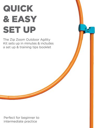 خارج Hound Zip & Zoom Dog Atermility Kit Kit Absing Tunnel Chute Tankment مع حصص معدنية in Kuwait