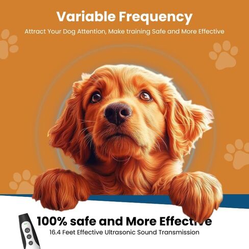 Anti Barking Device for Dogs - Barks No More with ultrasonic Dog bark Deterrent, VF Technology Dog Behavior Correction Device, Triple Modes Dog Trainer Sound (White & Black) in Saudi Arabia