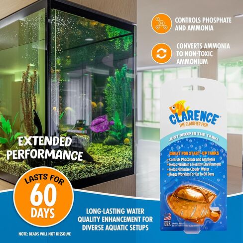 Aquarium Water Clarifier | Clear Cloudy Fish Tank Water Treatment, Safe for Freshwater & Saltwater Fish and Plants - Purple, 1 Pack in Saudi Arabia