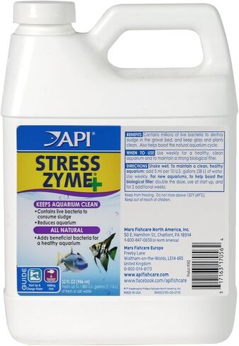 API STRESS ZYME Freshwater and Saltwater Aquarium Cleaning Solution 16-Ounce Bottle in Saudi Arabia