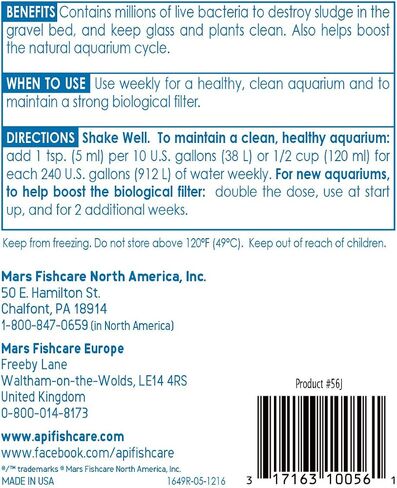 API STRESS ZYME Freshwater and Saltwater Aquarium Cleaning Solution 16-Ounce Bottle in Saudi Arabia
