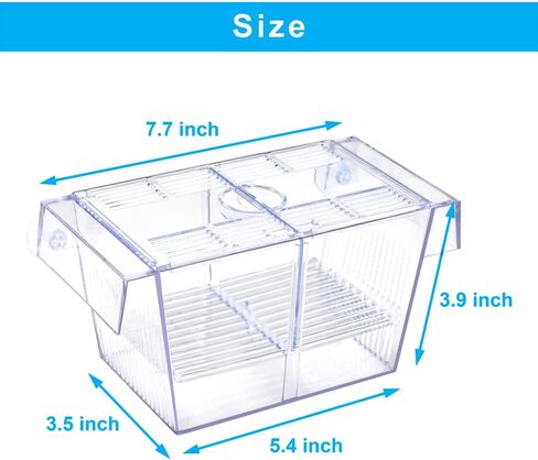 Fish Breeding Box Aquarium Holding Tank Transparent Fish Isolation Box Acclimation Hatchery Incubator Breeder Box for Baby Fish Betta Shrimp Clownfish Guppy in Saudi Arabia