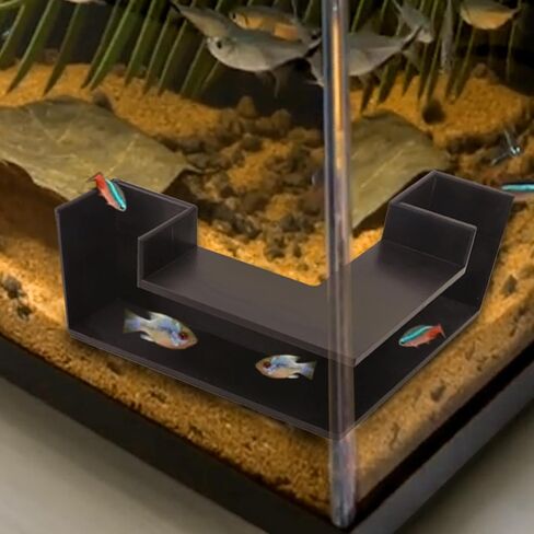 Shrimp Cave Aquarium Tunnel, Shrimp Hides for Aquarium, Corner Aquarium Cave, Corner Fish Tank Decorations, Shrimp Tank Accessories, Fish Hideout for Aquarium Decor, Fish Cave for Aquarium Hideout in Saudi Arabia