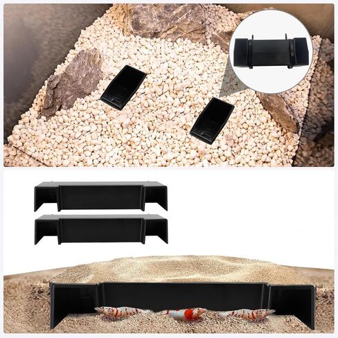 Shrimp Cave Aquarium Tunnel, Shrimp Hides for Aquarium, Corner Aquarium Cave, Corner Fish Tank Decorations, Shrimp Tank Accessories, Fish Hideout for Aquarium Decor, Fish Cave for Aquarium Hideout in Saudi Arabia